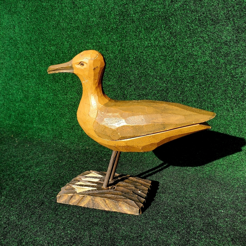 VTG Shorebird Wood Sculpture Handcrafted Decoy Art Kyle's Red Barn Tenaha, TX